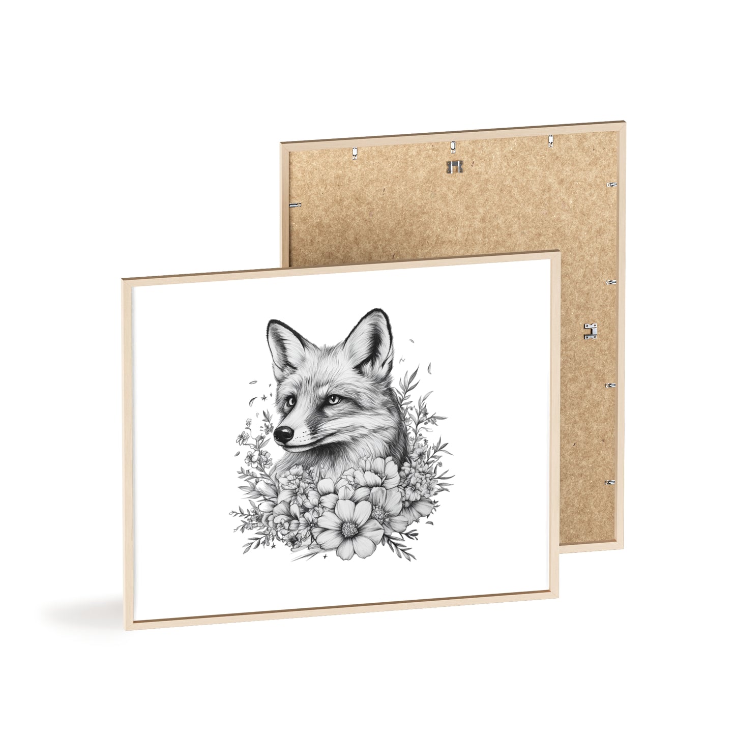 Fuchs mit Wildblütendesign