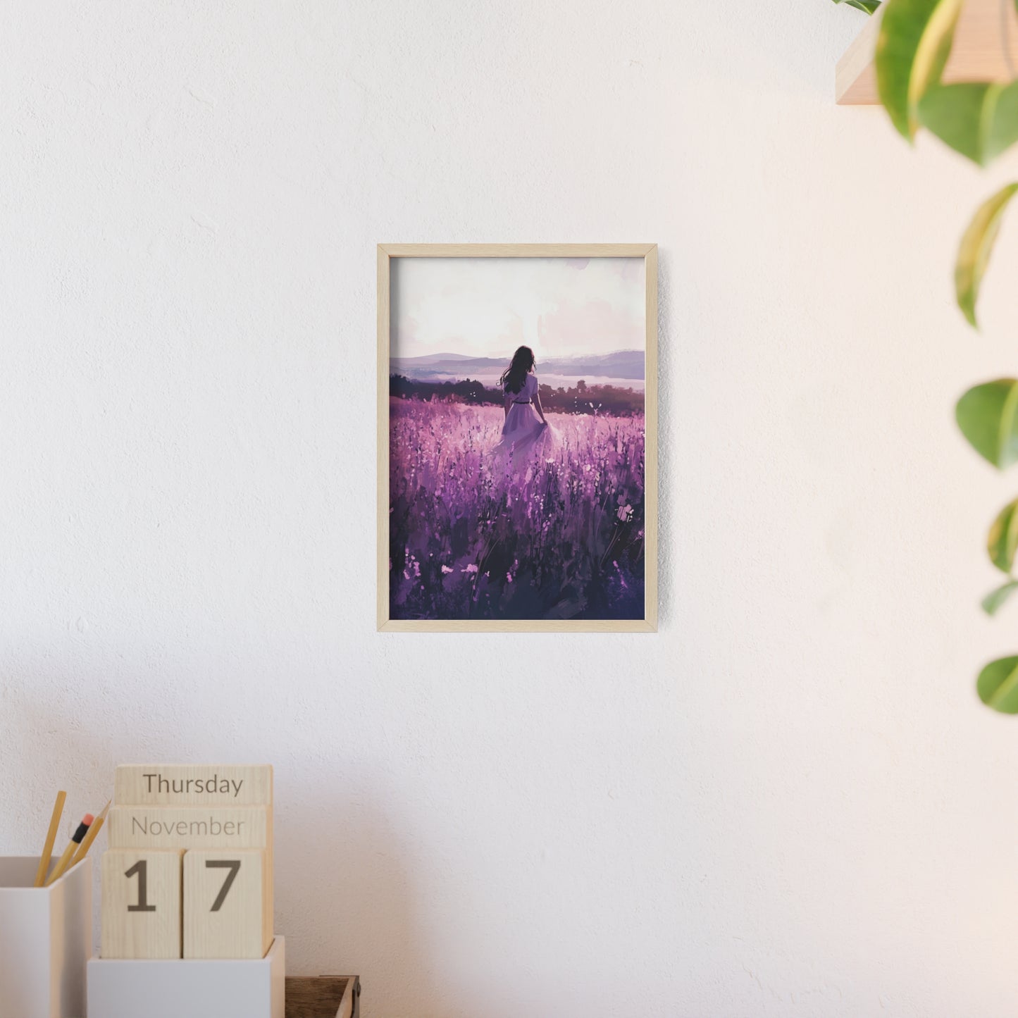 Frau in blühender Wiese