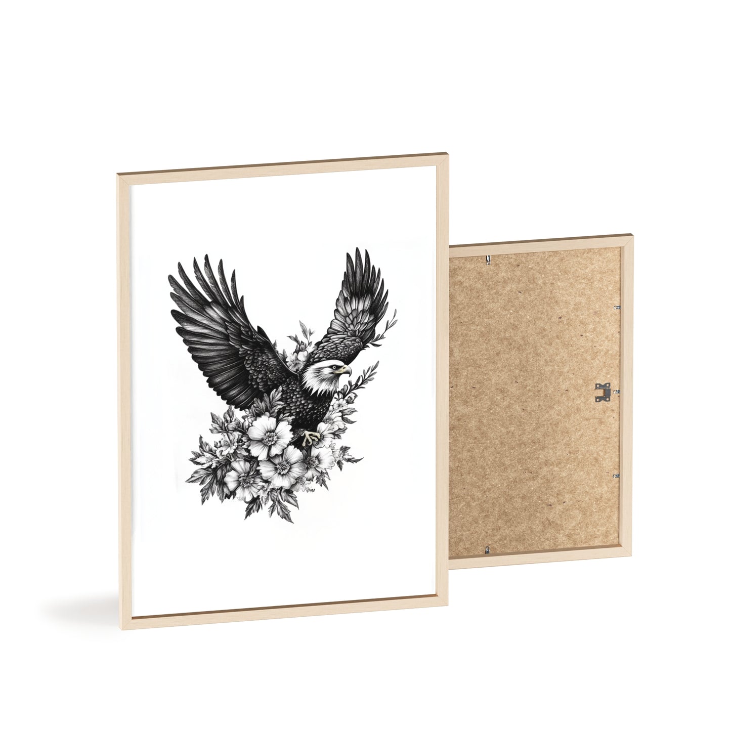 Adler mit Wildblütendesign