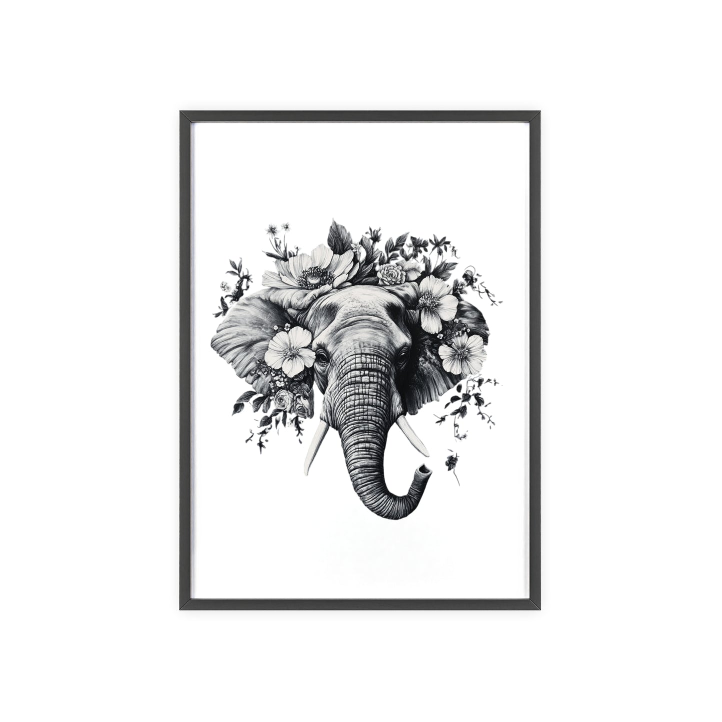 Elephant mit Wildblüten