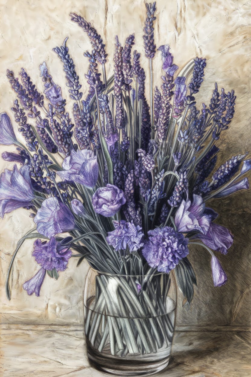 Poster zum Download - Lavendelstrauß