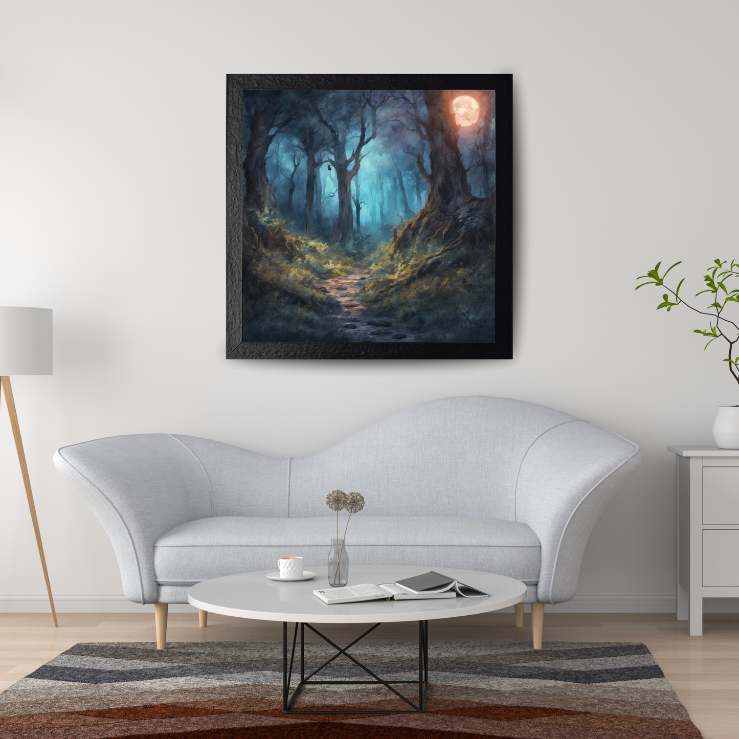 Poster zum Download - Wald im Mondschein