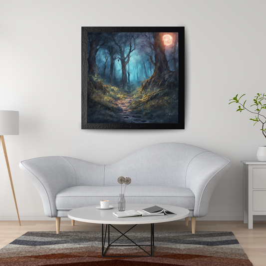 Poster zum Download - Wald im Mondschein