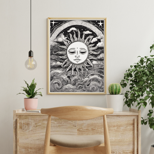 Poster zum download - Sonne Nachtdesign